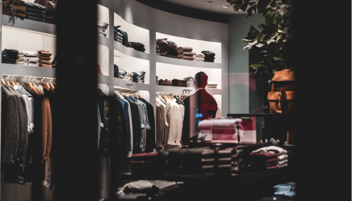 store fixtures in apparel store