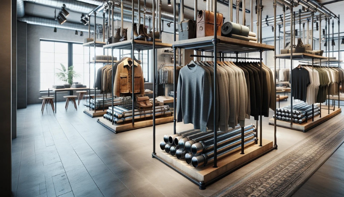 Merchandise Displays with Pipe Racks