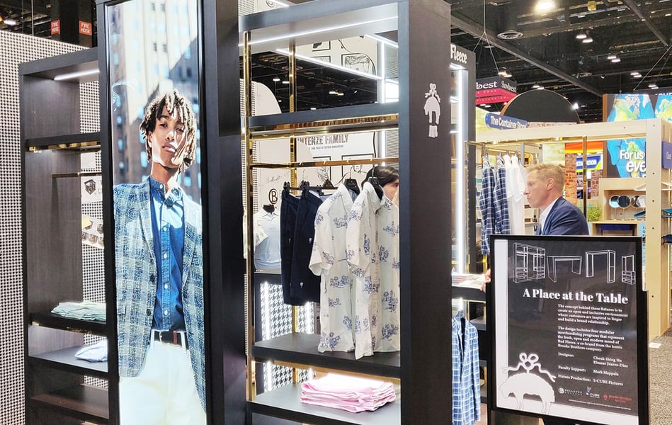 Close up view of pop-up shop 