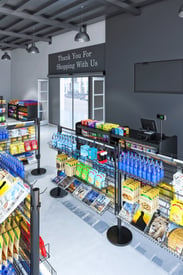 Grocery Store - Featuring queue displays and cash register counter